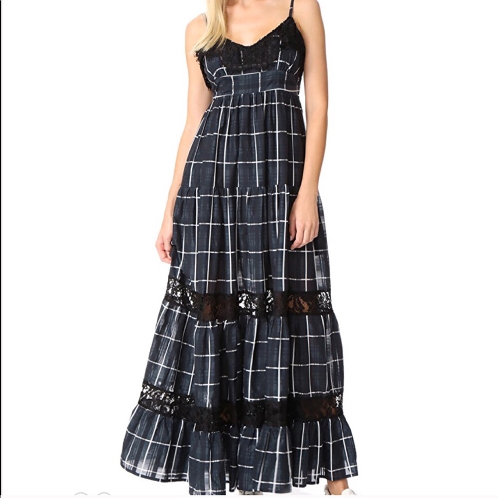 Vetiver plaid maxi dress size 0